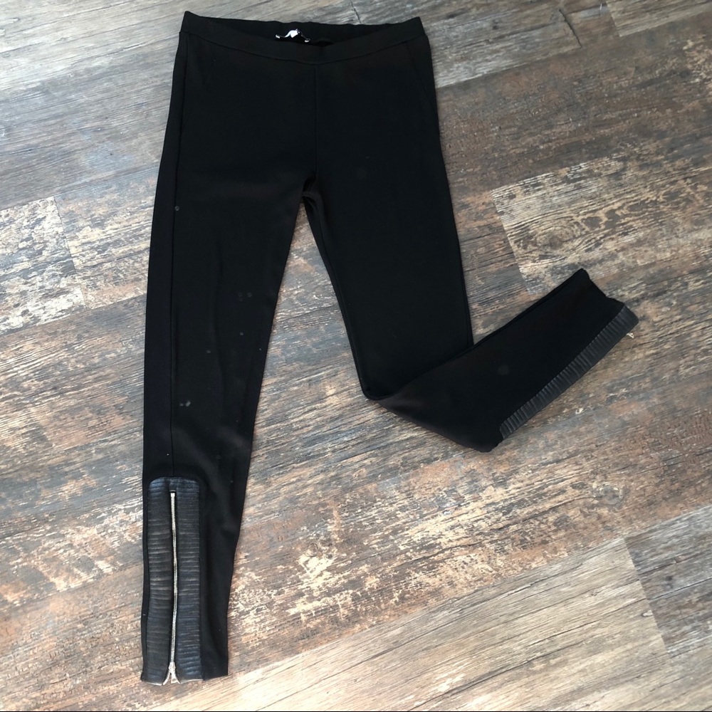 Sandro Paris Leather Ankle Leggings